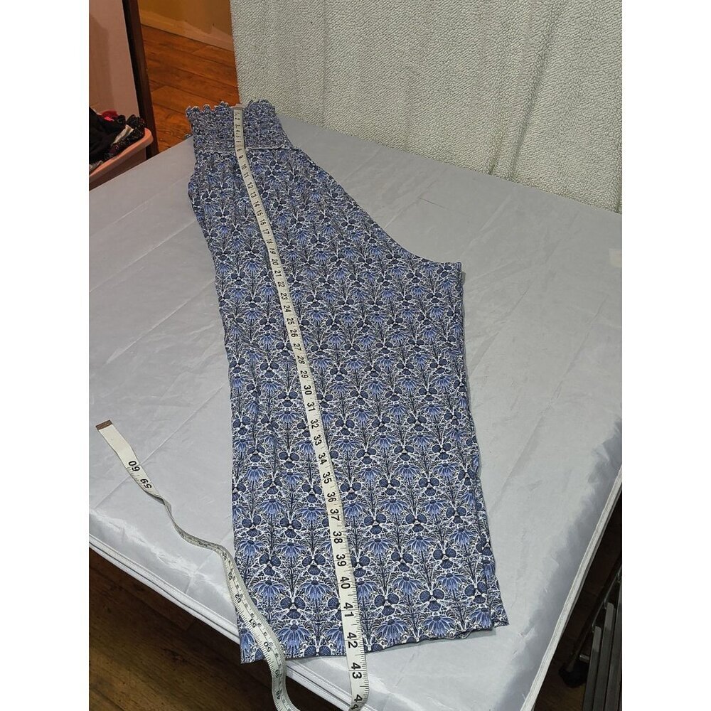 Fat Face Sleeve Less Women's Size 12 Blue Floral Jumper Suit With Pockets - Picture 15 of 16
